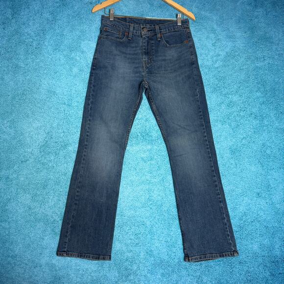 Levi’s 527 Men’s Jeans 29x30 Blue Mid Rise Straight Leg Stretch Denim Zip Fly - Picture 1 of 16